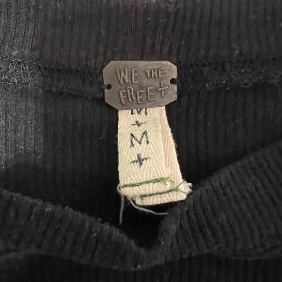 Free People- We the Free black thermal long sleeve layering tee - Picture 2 of 2